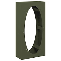 vidaXL Vedställ olivgrön 50x23x100 cm kallvalsat stål
