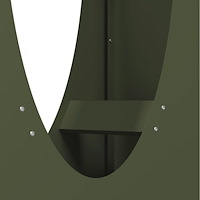 vidaXL Vedställ olivgrön 50x23x100 cm kallvalsat stål