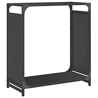 vidaXL Vedställ svart 60x28x65 cm kallvalsat stål