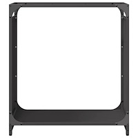 vidaXL Vedställ svart 60x28x65 cm kallvalsat stål