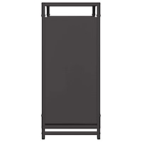 vidaXL Vedställ svart 60x28x65 cm kallvalsat stål