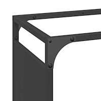 vidaXL Vedställ svart 60x28x65 cm kallvalsat stål