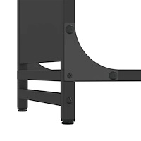 vidaXL Vedställ svart 60x28x65 cm kallvalsat stål