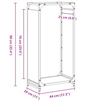 vidaXL Vedställ vit 44x28x90 cm kallvalsat stål