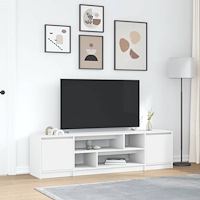 vidaXL TV-bänk vit 188,5x41x50 cm konstruerat trä