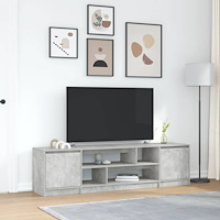 vidaXL TV-bänk betonggrå 188,5x41x50 cm konstruerat trä
