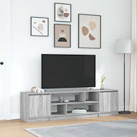 vidaXL TV-bänk grå sonoma 188,5x41x50 cm konstruerat trä
