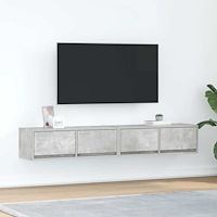 vidaXL TV-bänkar 2 st betonggrå 80x31x25,5 cm konstruerat trä