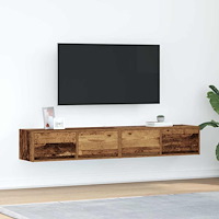 vidaXL TV-bänkar 2 st gammalt trä 80x31x25,5 cm konstruerat trä