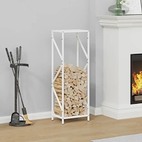 vidaXL Vedställ vit 34x25x100 cm kallvalsat stål