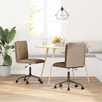 vidaXL Matstolar 2 st cappuccino konstläder