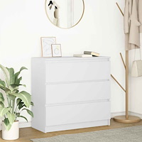 vidaXL Skänk vit 80x35x76 cm konstruerat trä