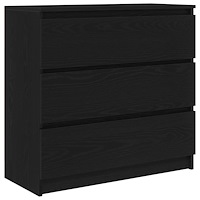 vidaXL Skänk svart ek 80x35x76 cm konstruerat trä