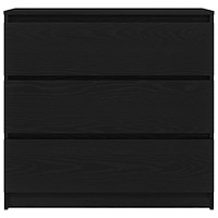 vidaXL Skänk svart ek 80x35x76 cm konstruerat trä