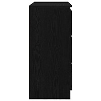 vidaXL Skänk svart ek 80x35x76 cm konstruerat trä