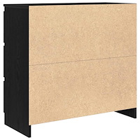vidaXL Skänk svart ek 80x35x76 cm konstruerat trä