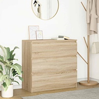 vidaXL Skänk Sonoma ek 80x35x76 cm konstruerat trä