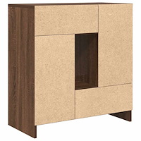 vidaXL Skänk med lådor och dörrar brun ek 70,5x34x74,5 cm