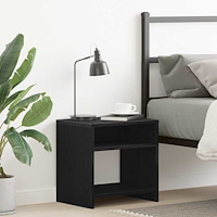 vidaXL Sängbord svart ek 40x30x40 cm konstruerat trä