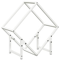 vidaXL Vedställ vit 50x25x50 cm kallvalsat stål