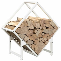 vidaXL Vedställ vit 50x25x50 cm kallvalsat stål