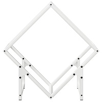 vidaXL Vedställ vit 50x25x50 cm kallvalsat stål