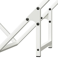 vidaXL Vedställ vit 50x25x50 cm kallvalsat stål