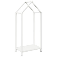 vidaXL Vedställ vit 40x25x90 cm kallvalsat stål