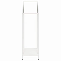 vidaXL Vedställ vit 40x25x90 cm kallvalsat stål
