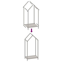 vidaXL Vedställ vit 40x25x90 cm kallvalsat stål