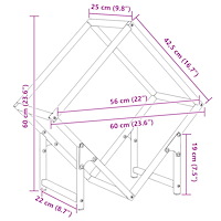 vidaXL Vedställ vit 60x25x60 cm kallvalsat stål