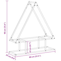 vidaXL Vedställ vit 80x25x90 cm kallvalsat stål