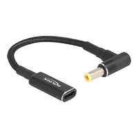 DeLOCK Delock - strömadapter - 24 pin USB-C till Växelströmsjack 5,5 x 2,5 mm - 15 cm