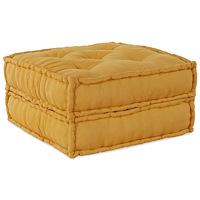 vidaXL Modulärt puff gul 70x70x36 tyg