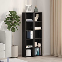 vidaXL CD-skåp 2 st, svart ek 21x16x93,5 cm konstruerat trä