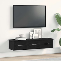 vidaXL Väggskåp svart ek 88x26x18,5 cm konstruerat trä