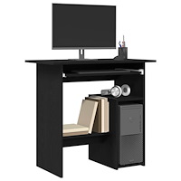 vidaXL Skrivbord svart ek 80x45x74 cm konstruerat trä