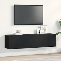 vidaXL TV-bänk svart ek 120x30x30,5 cm konstruerat trä