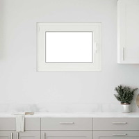 vidaXL Källarfönster RISOR 80x60 cm tilt&turn DIN vänster vit