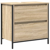 vidaXL Tvättställsskåp med lådor sonoma-ek 60x34,5x60 cm