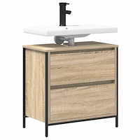 vidaXL Tvättställsskåp med lådor sonoma-ek 60x34,5x60 cm
