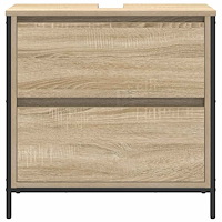 vidaXL Tvättställsskåp med lådor sonoma-ek 60x34,5x60 cm