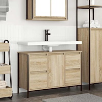 vidaXL Tvättställsskåp med lådor sonoma-ek 90x34,5x60 cm