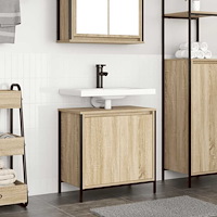 vidaXL Tvättställsskåp för badrum sonoma-ek 60x34,5x60 cm