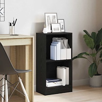 vidaXL Bokhylla svart ek 40x24x76 cm konstruerat trä