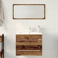 vidaXL Tvättställsskåp åldrat trä 60x38,5x48 cm konstruerat trä