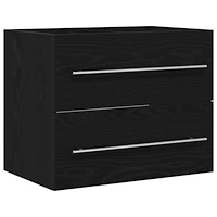vidaXL Tvättställsskåp svart ek 60x38,5x48 cm konstruerat trä