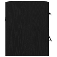 vidaXL Tvättställsskåp svart ek 60x38,5x48 cm konstruerat trä