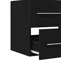 vidaXL Tvättställsskåp svart ek 60x38,5x48 cm konstruerat trä
