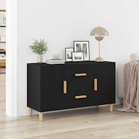 vidaXL Skänk svart ek 100x36x60 cm konstruerat trä
